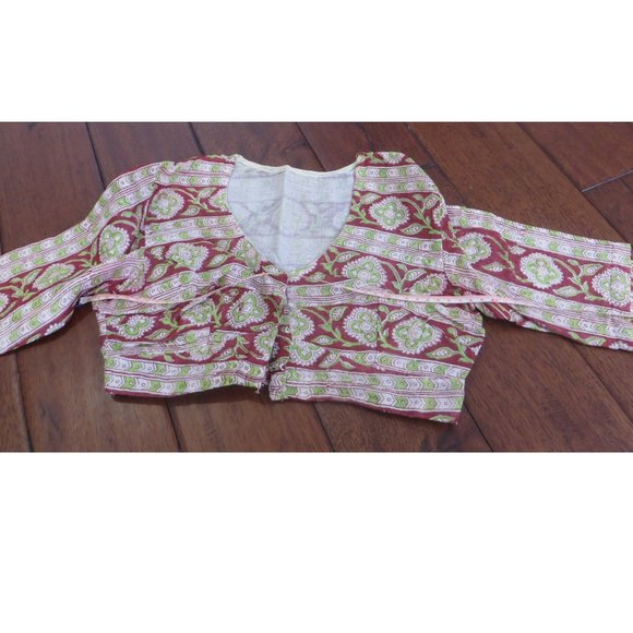 block print style sari - Picture 3 of 4